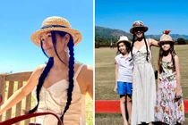 Diva Hồng Nhung trẻ trung cùng 2 con đi xem đua ngựa