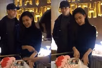 Tim hờ hững khi xuất hiện tại sinh nhật Trương Quỳnh Anh