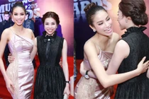 Phạm Hương ôm Trà Ngọc Hằng thắm thiết tại sự kiện