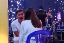 Vợ chồng Trường Giang - Nhã Phương tình tứ tại trường quay