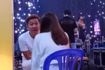 Vợ chồng Trường Giang - Nhã Phương tình tứ tại trường quay