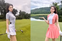 Cựu siêu mẫu Đào Lan Phương trẻ trung, xinh đẹp trên sân golf 