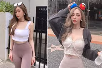 Hot girl xinh đẹp diện đồ tập bó sát, khoe đường cong gây mê 