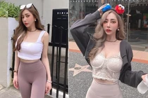 Hot girl xinh đẹp diện đồ tập bó sát, khoe đường cong gây mê 