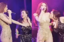 Phản ứng của Hồ Ngọc Hà khi bị “sàm sỡ” vòng 1 trên sân khấu?