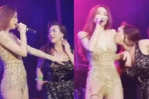 Phản ứng của Hồ Ngọc Hà khi bị “sàm sỡ” vòng 1 trên sân khấu?