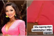 H'Hen Niê xỉu ngang chụp ảnh chán chê mới phát hiện mặc váy trái