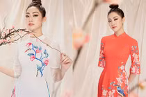 Hoa hậu Lương Thùy Linh diện áo dài “nịnh dáng”, xuân sắc rạng ngời