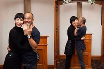 Xuân Lan và chồng liên tục khóa môi sau đăng ký kết hôn ở Mỹ