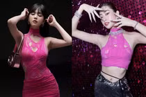 Ngọc Trinh đụng hàng Lương Thùy Linh "áo rách" mỏng tang