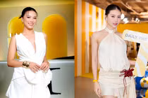 Hoa hậu Bùi Quỳnh Hoa đọ sắc Kim Duyên ở sự kiện 