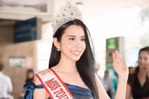 Huỳnh Vy rạng rỡ trở về sau đăng quang Miss Tourism Queen Worldwide 