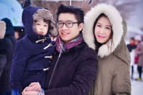 Dương Thùy Linh du hí Nhật Bản cùng chồng và con trai
