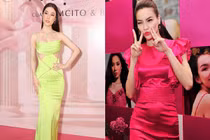 Loạt mỹ nhân Việt diện đầm lụa bóng lộ khuyết điểm bụng mỡ