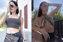 Lệ Quyên, MC Minh Hà tự tin eo thon quyến rũ