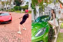 Ở nhà 200 tỷ, Di Băng toàn pose dáng “kém sang” bên siêu xe