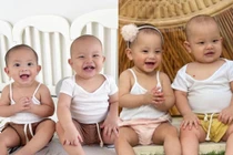 Cặp song sinh nhà Hồ Ngọc Hà thường mặc lại đồ cũ dù đã lớn