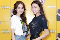 Ngọc Trinh cá tính đến mừng Trà Ngọc Hằng làm bà chủ