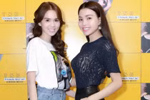 Ngọc Trinh cá tính đến mừng Trà Ngọc Hằng làm bà chủ