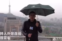 MC Trung Quốc bị sét đánh khi dẫn trực tiếp ngoài trời mưa