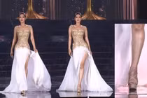 Miss Grand Vietnam Đoàn Thiên Ân toác chân vẫn catwalk đỉnh