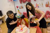 Vợ chồng Hoài Lâm khoe 2 con gái xinh như thiên thần