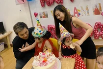 Vợ chồng Hoài Lâm khoe 2 con gái xinh như thiên thần