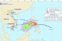 Cơn bão mạnh cấp 17 Melor đã áp sát biển Đông
