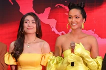 H'Hen Niê liên tục chỉnh váy, thót tim vì suýt lộ vòng 1