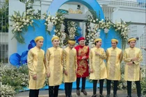 Không gian lễ ăn hỏi hoành tráng của Hà Trí Quang - Thanh Đoàn