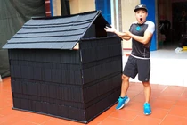 Làm nhà bằng 5.000 ống hút nhựa, vlogger nhận "rổ đá"