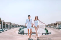 Hồ Ngọc Hà khoe 3 vòng gợi cảm “nét căng” bên Kim Lý ở Maldives