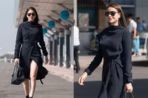 Hoa hậu Phạm Hương chất lừ xuất hiện ở sân bay