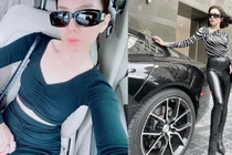Lệ Quyên nắm tay Lâm Bảo Châu, check in trong siêu xe 6 tỷ