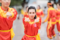 Thí sinh Hoa hậu Việt Nam 2018 hào hứng luyện võ trên đất Bình Định