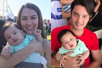 Con trai Đan Trường được mỹ nhân đẹp nhất Philippines âu yếm