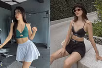 Hot girl xinh đẹp diện đồ tập quá mỏng khiến người nhìn đỏ mặt