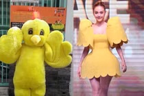 Minh Hằng diện váy phồng bị chê “như con gà ngó xuống đôi giày“