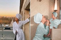 Hồ Ngọc Hà nghiện áo choàng tắm, check-in khắp nơi