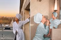 Hồ Ngọc Hà nghiện áo choàng tắm, check-in khắp nơi