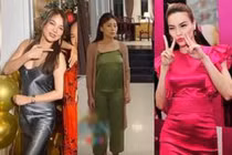 Diện đồ lụa: Phương Oanh ngực chảy xệ, Trương Ngọc Ánh như bầu