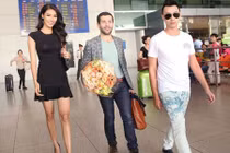 Hoa khôi Lan Khuê ra sân bay đón NTK Alexis Mabille