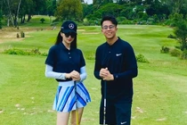 Hương Giang đánh golf cùng Matt Liu, ra mắt hội bạn thân đại gia