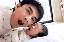 Con trai Đan Trường đáng yêu trong bộ ảnh đầy tháng