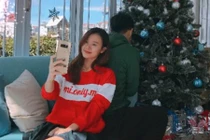 Midu công khai có bạn trai trong dịp Noel 2017