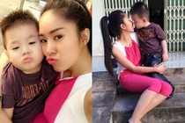 Hình ảnh dễ thương của con trai Quách Ngọc Ngoan