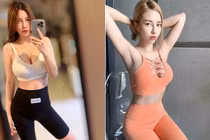 Hot girl mặc đồ tập khoe thân hình đồng hồ cát đẹp mê mẩn