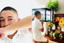 Vợ vừa sinh mổ đã mang thai, Thành Đạt xuống tóc cầu bình an