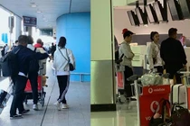 Đông Nhi - Ông Cao Thắng cực tình ở sân bay sau chuyến đi chụp ảnh cưới