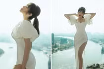 Đường cong nóng bỏng gây mê của gái 2 con Elly Trần